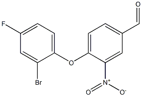 4-(2-bromo-4-fluorophenoxy)-3-nitrobenzaldehyde 结构式