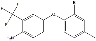 4-(2-bromo-4-methylphenoxy)-2-(trifluoromethyl)aniline 结构式