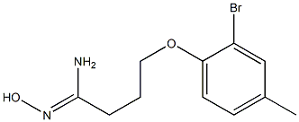 4-(2-bromo-4-methylphenoxy)-N'-hydroxybutanimidamide 结构式