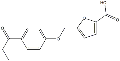 5-[(4-propionylphenoxy)methyl]-2-furoic acid 结构式