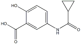 5-[(cyclopropylcarbonyl)amino]-2-hydroxybenzoic acid 结构式