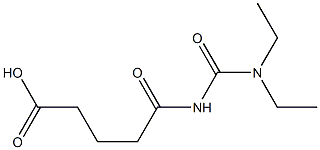 5-[(diethylcarbamoyl)amino]-5-oxopentanoic acid 结构式