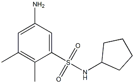 5-amino-N-cyclopentyl-2,3-dimethylbenzene-1-sulfonamide 结构式