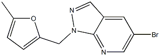 5-bromo-1-[(5-methyl-2-furyl)methyl]-1H-pyrazolo[3,4-b]pyridine 结构式