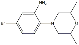 5-bromo-2-(2,6-dimethylmorpholin-4-yl)aniline 结构式