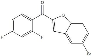 5-bromo-2-[(2,4-difluorophenyl)carbonyl]-1-benzofuran 结构式