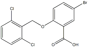 5-bromo-2-[(2,6-dichlorophenyl)methoxy]benzoic acid 结构式