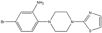 5-bromo-2-[4-(1,3-thiazol-2-yl)piperazin-1-yl]aniline 结构式