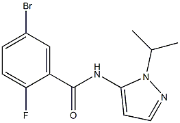 5-bromo-2-fluoro-N-(1-isopropyl-1H-pyrazol-5-yl)benzamide 结构式