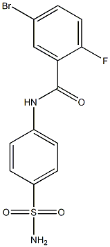 5-bromo-2-fluoro-N-(4-sulfamoylphenyl)benzamide 结构式