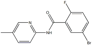 5-bromo-2-fluoro-N-(5-methylpyridin-2-yl)benzamide 结构式