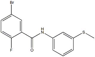 5-bromo-2-fluoro-N-[3-(methylthio)phenyl]benzamide 结构式