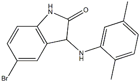 5-bromo-3-[(2,5-dimethylphenyl)amino]-2,3-dihydro-1H-indol-2-one 结构式