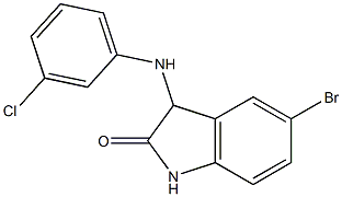 5-bromo-3-[(3-chlorophenyl)amino]-2,3-dihydro-1H-indol-2-one 结构式