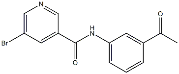 5-bromo-N-(3-acetylphenyl)pyridine-3-carboxamide 结构式