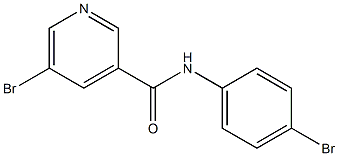 5-bromo-N-(4-bromophenyl)pyridine-3-carboxamide 结构式