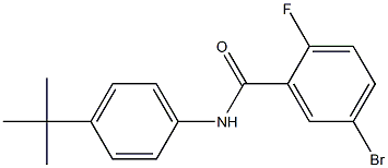 5-bromo-N-(4-tert-butylphenyl)-2-fluorobenzamide 结构式