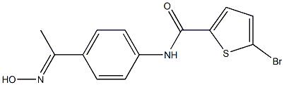 5-bromo-N-{4-[(1E)-N-hydroxyethanimidoyl]phenyl}thiophene-2-carboxamide 结构式