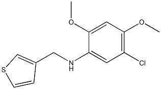 5-chloro-2,4-dimethoxy-N-(thiophen-3-ylmethyl)aniline 结构式