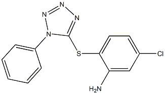 5-chloro-2-[(1-phenyl-1H-1,2,3,4-tetrazol-5-yl)sulfanyl]aniline 结构式