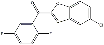 5-chloro-2-[(2,5-difluorophenyl)carbonyl]-1-benzofuran 结构式