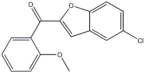 5-chloro-2-[(2-methoxyphenyl)carbonyl]-1-benzofuran 结构式