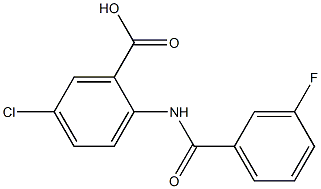 5-chloro-2-[(3-fluorobenzoyl)amino]benzoic acid 结构式