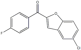 5-chloro-2-[(4-fluorophenyl)carbonyl]-1-benzofuran 结构式