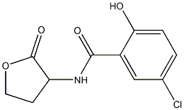5-chloro-2-hydroxy-N-(2-oxooxolan-3-yl)benzamide 结构式