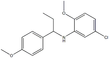 5-chloro-2-methoxy-N-[1-(4-methoxyphenyl)propyl]aniline 结构式