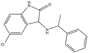 5-chloro-3-[(1-phenylethyl)amino]-2,3-dihydro-1H-indol-2-one 结构式