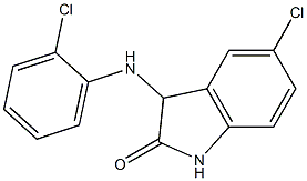 5-chloro-3-[(2-chlorophenyl)amino]-2,3-dihydro-1H-indol-2-one 结构式