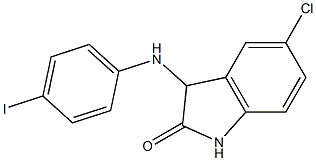 5-chloro-3-[(4-iodophenyl)amino]-2,3-dihydro-1H-indol-2-one 结构式