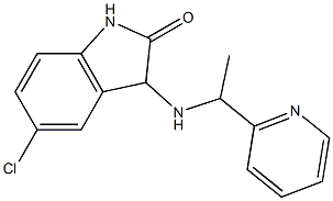 5-chloro-3-{[1-(pyridin-2-yl)ethyl]amino}-2,3-dihydro-1H-indol-2-one 结构式