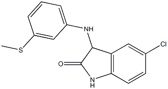 5-chloro-3-{[3-(methylsulfanyl)phenyl]amino}-2,3-dihydro-1H-indol-2-one 结构式