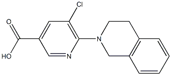 5-chloro-6-(1,2,3,4-tetrahydroisoquinolin-2-yl)pyridine-3-carboxylic acid 结构式