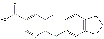 5-chloro-6-(2,3-dihydro-1H-inden-5-yloxy)pyridine-3-carboxylic acid 结构式