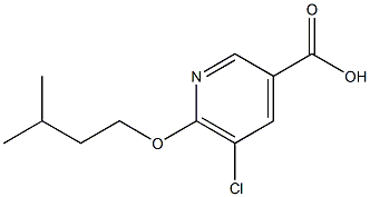 5-chloro-6-(3-methylbutoxy)pyridine-3-carboxylic acid 结构式