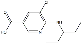 5-chloro-6-(pentan-3-ylamino)pyridine-3-carboxylic acid 结构式