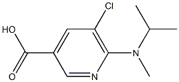 5-chloro-6-[methyl(propan-2-yl)amino]pyridine-3-carboxylic acid 结构式