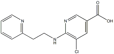 5-chloro-6-{[2-(pyridin-2-yl)ethyl]amino}pyridine-3-carboxylic acid 结构式