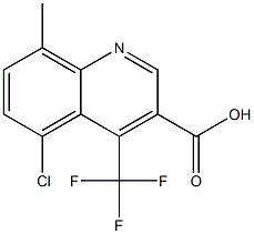 5-chloro-8-methyl-4-(trifluoromethyl)quinoline-3-carboxylic acid 结构式