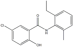 5-chloro-N-(2-ethyl-6-methylphenyl)-2-hydroxybenzamide 结构式