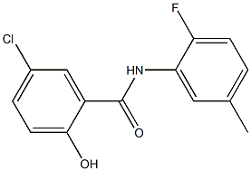 5-chloro-N-(2-fluoro-5-methylphenyl)-2-hydroxybenzamide 结构式