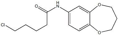 5-chloro-N-(3,4-dihydro-2H-1,5-benzodioxepin-7-yl)pentanamide 结构式