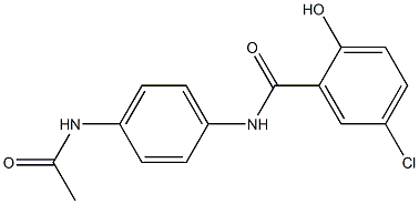 5-chloro-N-(4-acetamidophenyl)-2-hydroxybenzamide 结构式