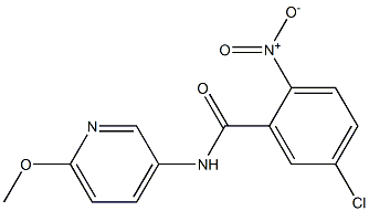 5-chloro-N-(6-methoxypyridin-3-yl)-2-nitrobenzamide 结构式