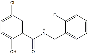 5-chloro-N-[(2-fluorophenyl)methyl]-2-hydroxybenzamide 结构式