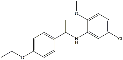 5-chloro-N-[1-(4-ethoxyphenyl)ethyl]-2-methoxyaniline 结构式