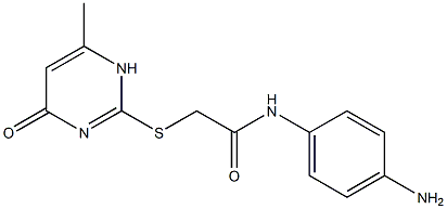 N-(4-aminophenyl)-2-[(6-methyl-4-oxo-1,4-dihydropyrimidin-2-yl)sulfanyl]acetamide 结构式